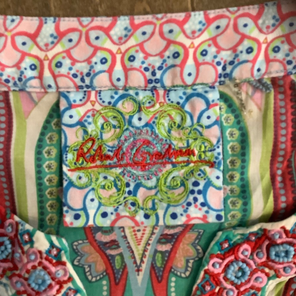 Robert Graham Colorful Paisley Women's Tunic, Size L - Picture 2 of 5